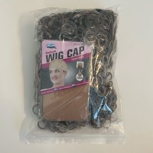 New! Kids Size Gray Hair Wig and Bald Cap!